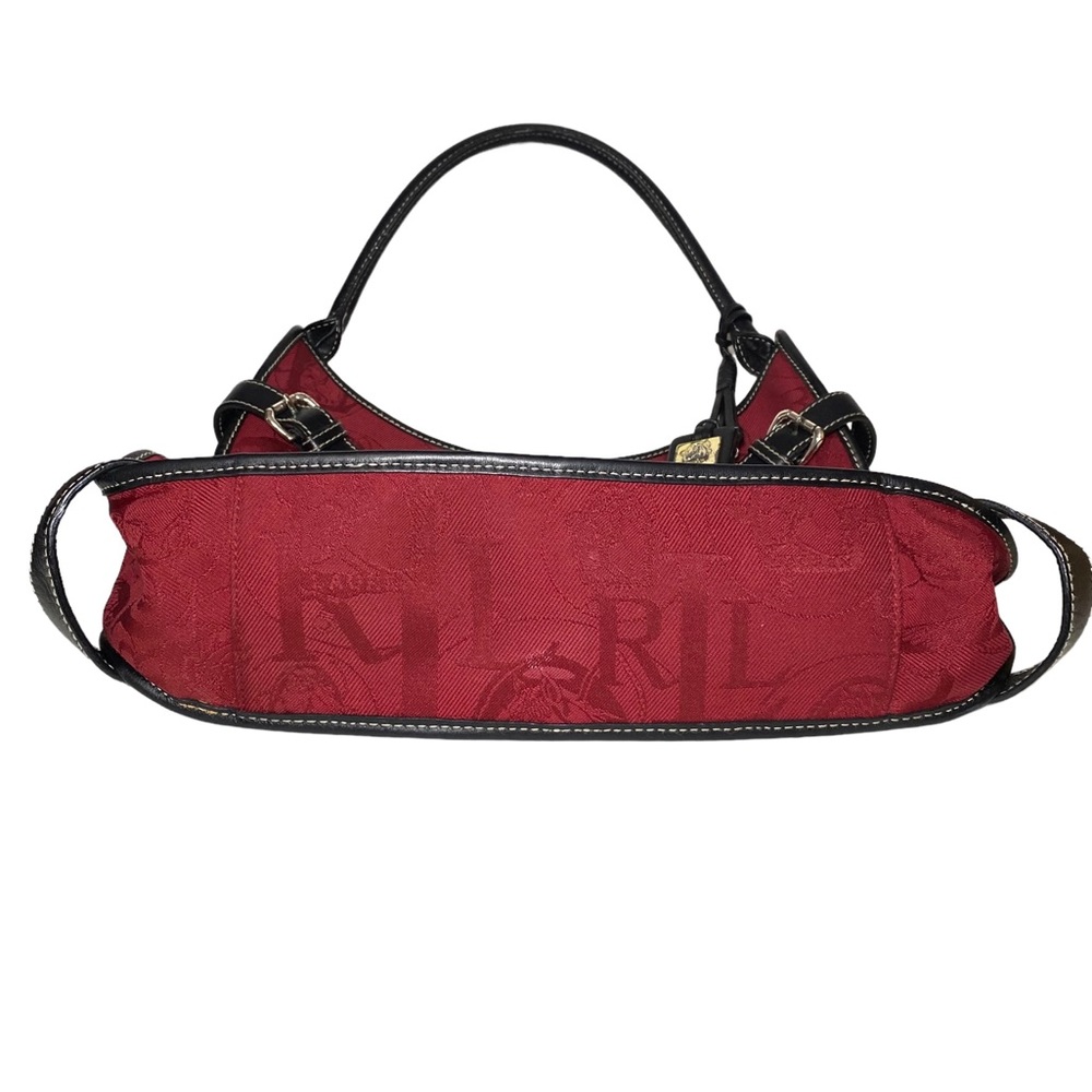Ralph Lauren RED EQUESTRIAN Signature Canvas LOGO Shoulder Bag‎ HORSEBIT Horse - Picture 6 of 12